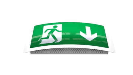 Curved LED Exit Sign