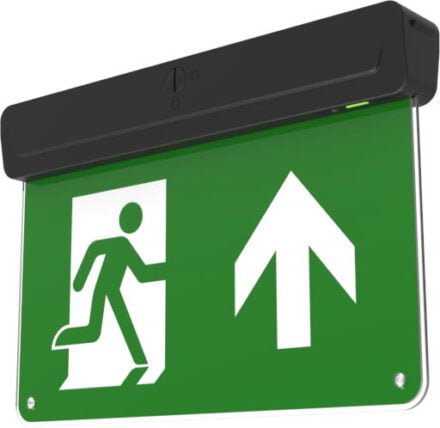 Emergency Exit Sign in Black